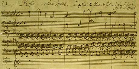 J. S. Bach: Partitur der Johannespassion. © gemeinfrei