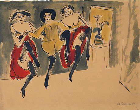 E. L. Kirchner:" Drei Tänzerinnen", © Privatsammlung Deutschland