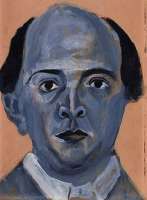 Arnold Schönberg: Blaues Selbstportrait, 1910. ©  Arnold Schonberg Center
