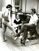 Im Ballettsaal bei einer Probe zu Der Widerspenstigen Zähmung mit Richard Cragun und Marcia Haydée, 1969.