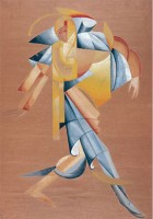 Vadim Meller malt Nijinska, 1919 den Mephisto-Walzer tanzend © http://www.evastachniak.com/2016/11/05/the-chosen-maiden-ballets-1914-1935/