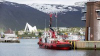 Blick vom Hafen Tromsø Richtung Eismeerkathedrale, die letzte Station von Herbert. © Free Licence /  https://commons.wikimedia.org/wiki/ 