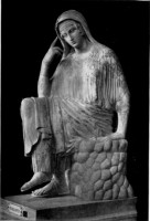 Penelope, archaische Skulptur. Rom, @ Vatikanische Museen, Museo Pio-Clementino