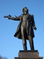 Denkmal für den Nationaldichter Alexander Puschkin in St. Petersburg. © wikipedia, free ficense