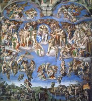  Michelangelo ( 1475–1564):  "Das Jüngste Gericht", Altarwand der Sixtinischen Kapelle. © wikipedia / gemeinfrei