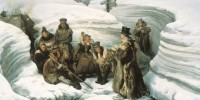 Francois-Auguste Biard: "Pastor Laestadius lehrt die Sami", 1840. Der französische Künstler lernte Laestadius 1839 während der Expedition nach Spitzbergen und Lappland kennen. © Nordnorsk kunstmuseum